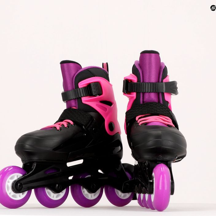 Pattini a rotelle per bambini Rollerblade Fury G nero/rosa 9