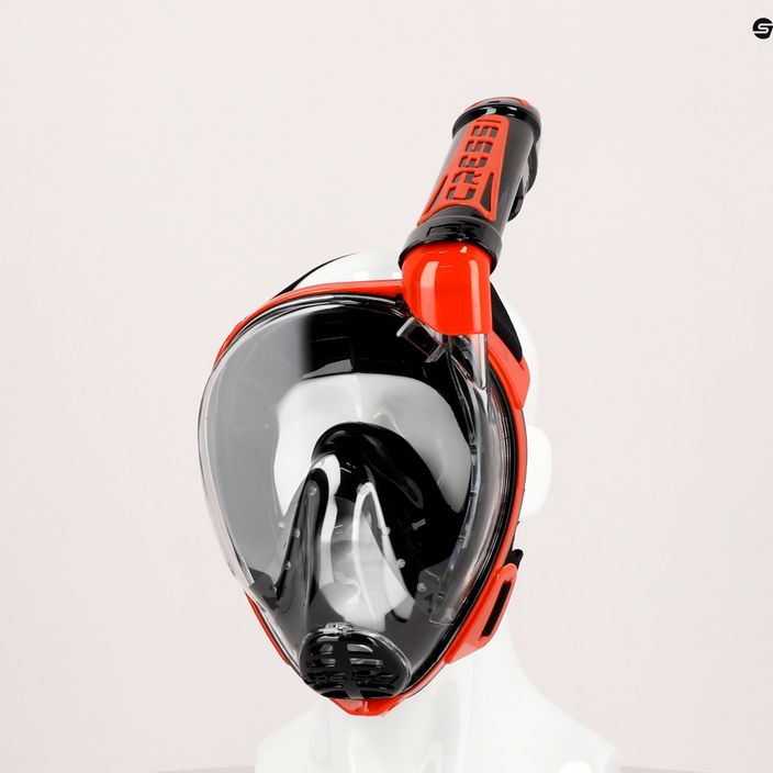 Maschera da snorkeling Cressi Duke Dry Full Face nero/rosso 5