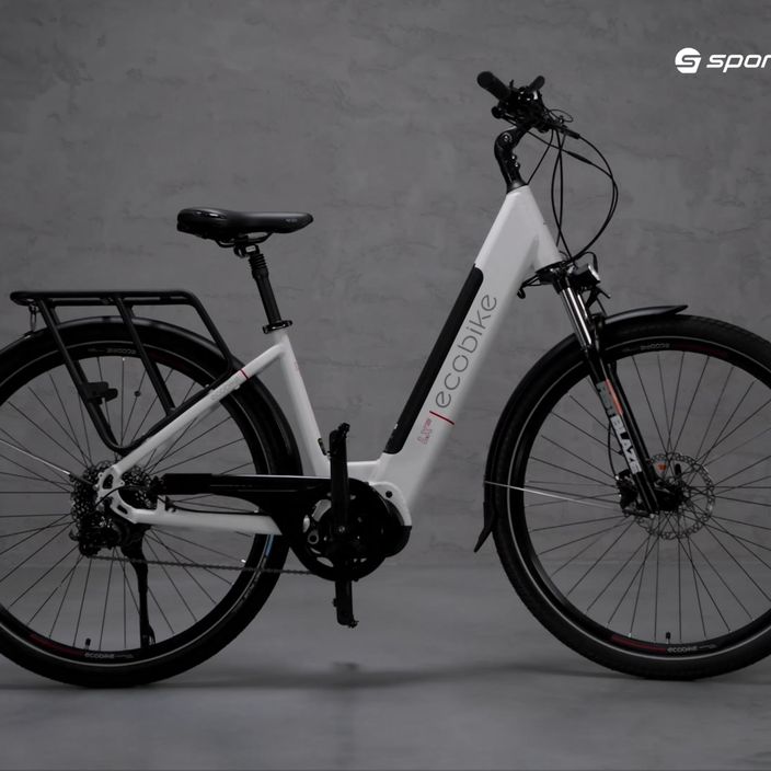 Bicicletta elettrica EcoBike LX300 48V 14Ah 672Wh X300 LG bianco 25