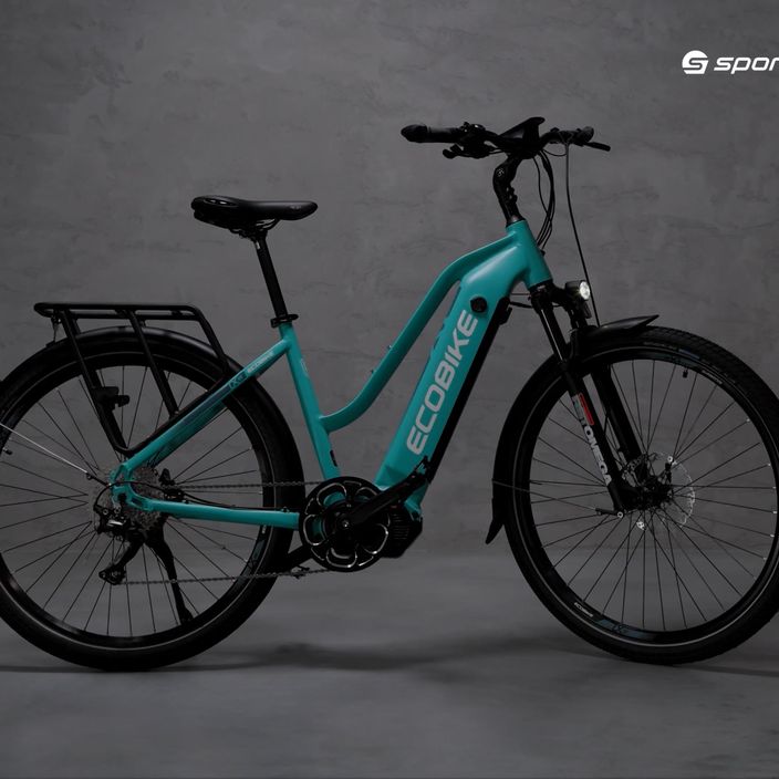 Bicicletta elettrica EcoBike LX500 48V 13Ah 624Wh Greenway turchese 22