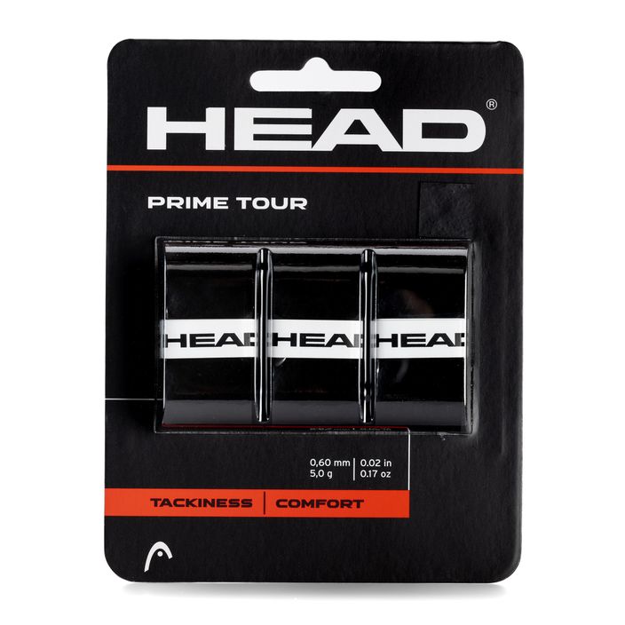 Fasce per racchette da tennis HEAD Prime Tour 3 pezzi nero. 2