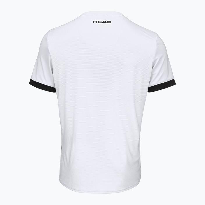 Camicia da tennis HEAD Slice da uomo bianco/nero 2