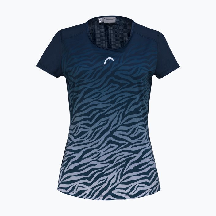 Maglietta da tennis HEAD da donna Tie-Break blu scuro/print vision