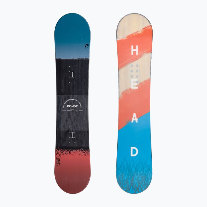 Snowboard da bambino HEAD Rowdy nero/rosso/blu