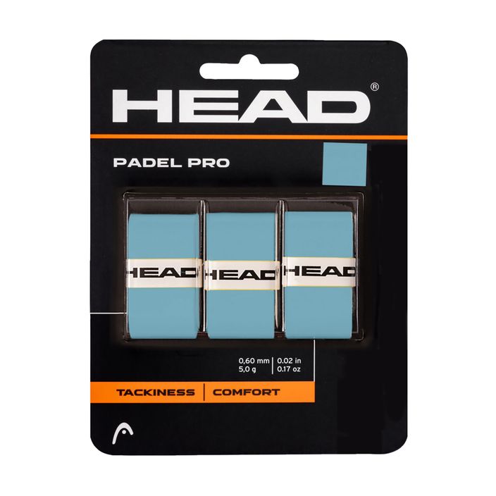 Fasce per racchette HEAD Padel Pro 3 pezzi blu. 2