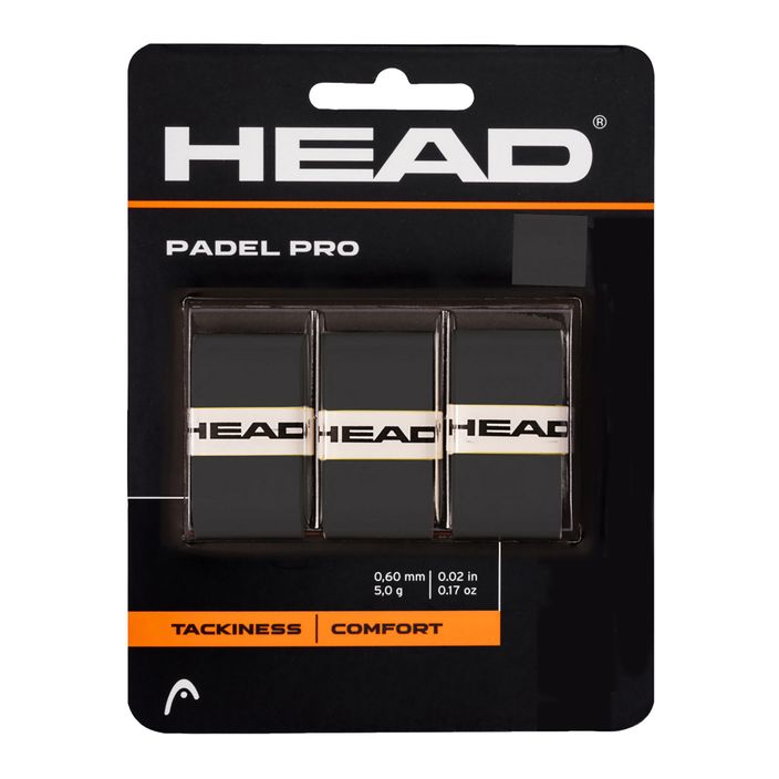 Fasce per racchette HEAD Padel Pro 3 pezzi grigio 2