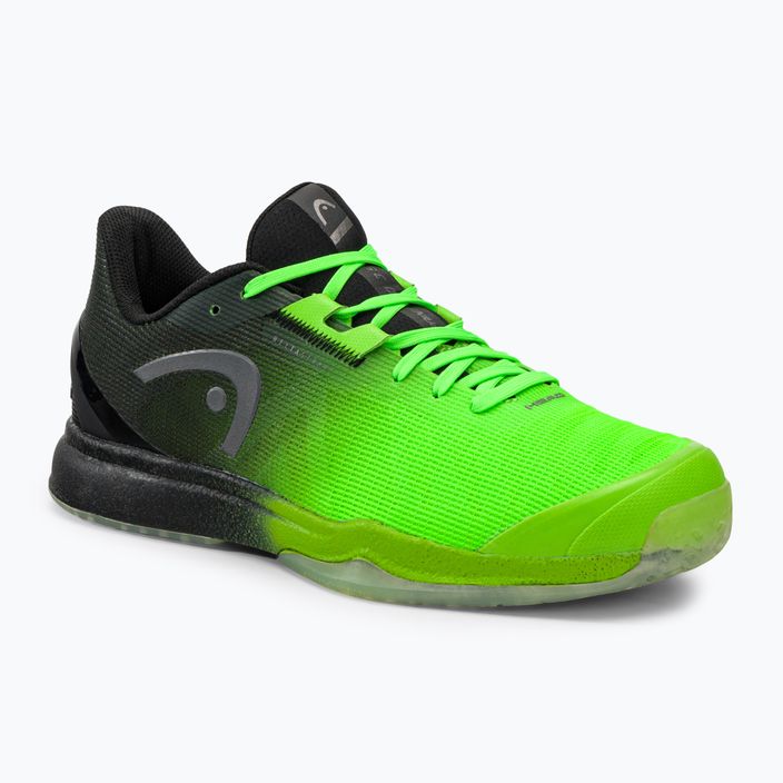Scarpe da squash da uomo HEAD Sprint Pro 3.5 Indoor nero/verde neon