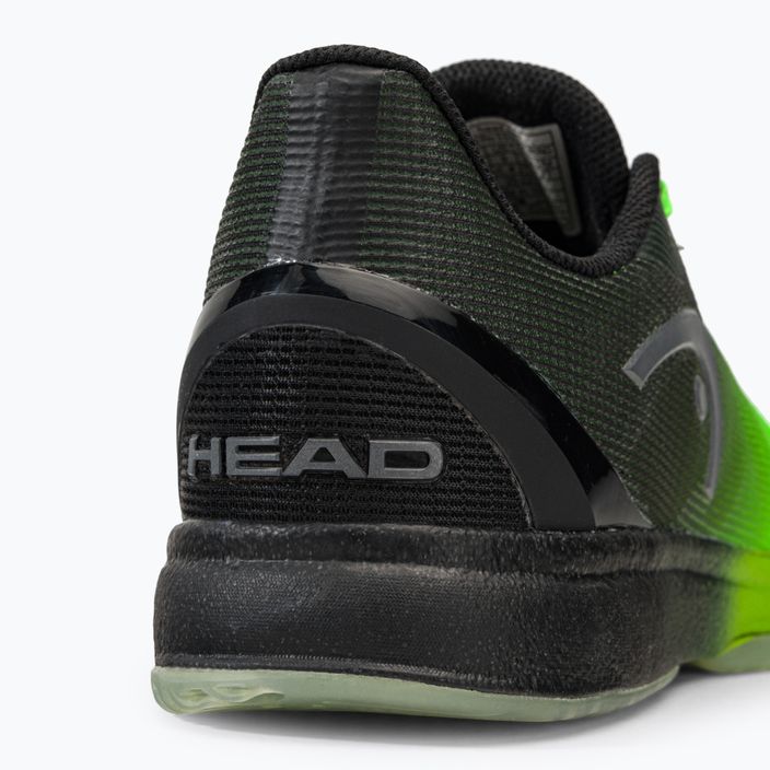 Scarpe da squash da uomo HEAD Sprint Pro 3.5 Indoor nero/verde neon 9