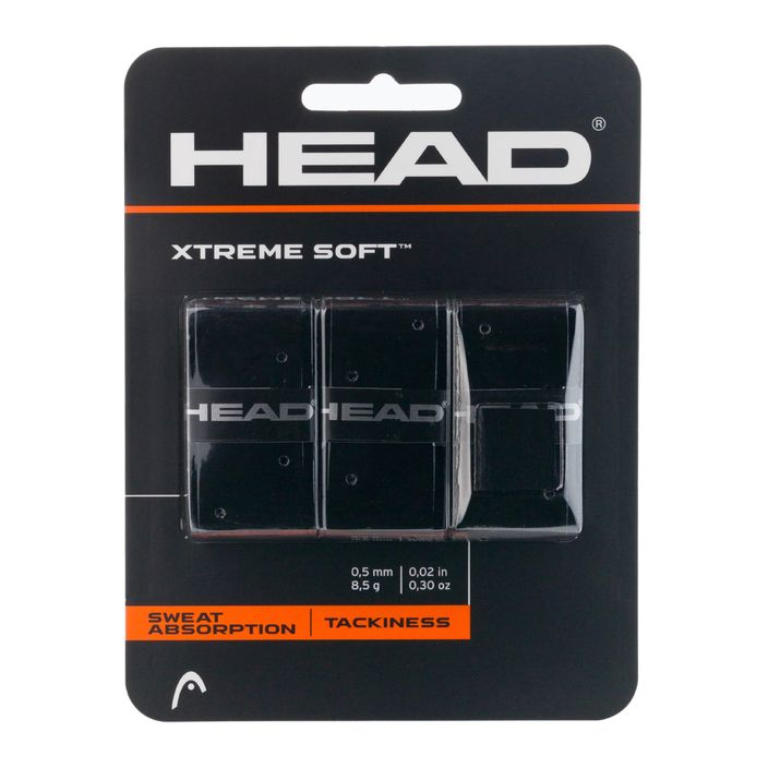 HEAD Xtremesoft Grip Racchetta da tennis Overwrap 3 pezzi nero. 2