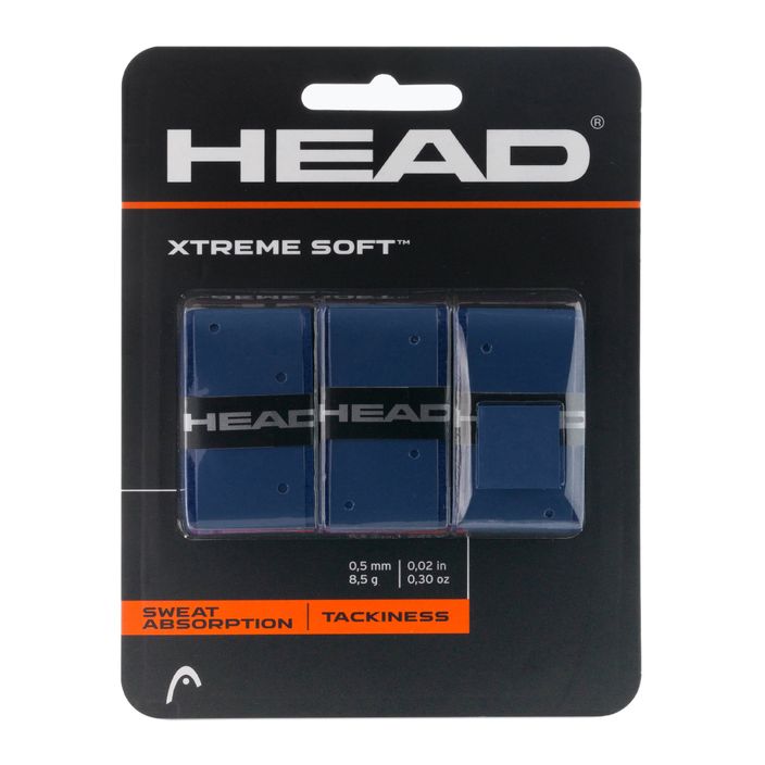HEAD Xtremesoft Grip Racchetta da tennis Overwrap 3 pezzi blu. 2