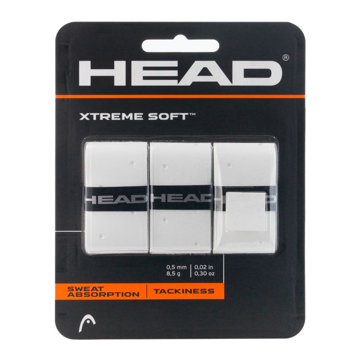 HEAD Xtremesoft Grip Racchetta da tennis Overwrap 3 pezzi bianco. 2