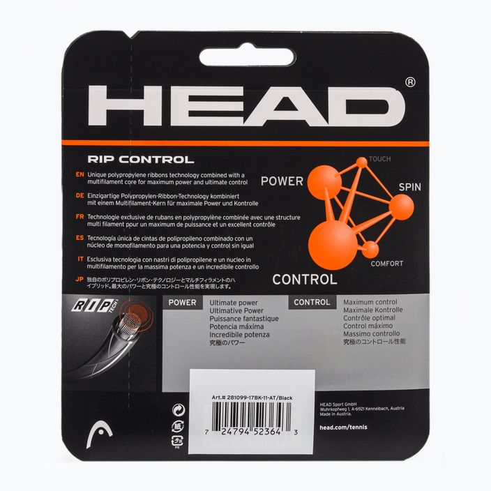 HEAD Rip Control corda da tennis 12 m nero 2