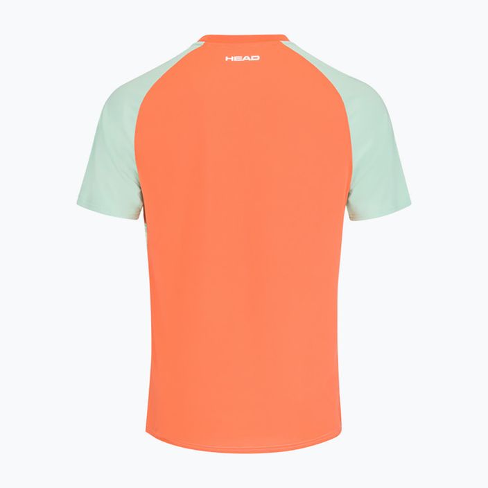 Maglietta da tennis HEAD Topspin da uomo verde pastello/stampa vision 2