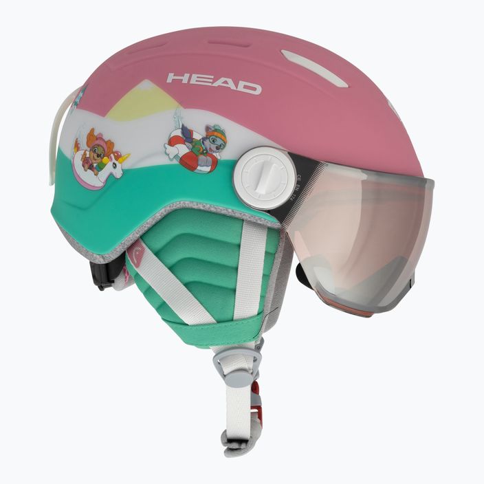 Casco da sci per bambini HEAD Maja Visor Paw rosa 4