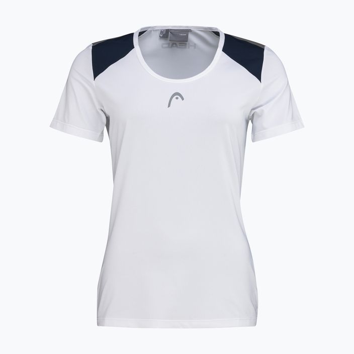 Maglietta da tennis donna HEAD Club 22 Tech bianco/blu scuro