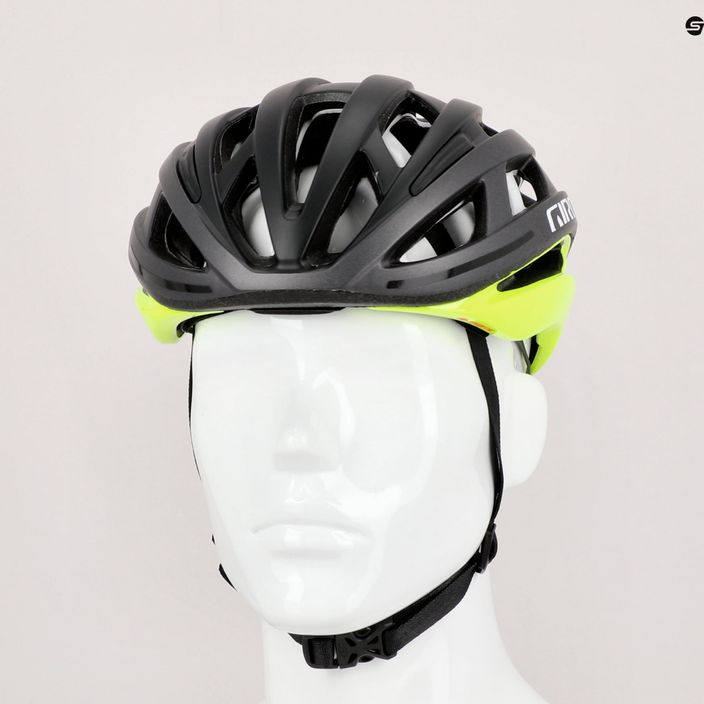 Giro Helios Spherical MIPS casco da bicicletta nero opaco sfumato/giallo chiaro 10