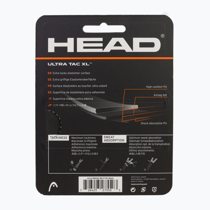 HEAD UltraTac XL, involucro per racchetta da squash nero 2