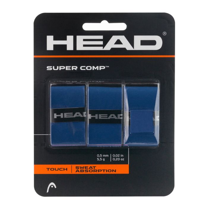 Fasce per racchette da tennis HEAD Super Comp 3 pezzi blu. 2