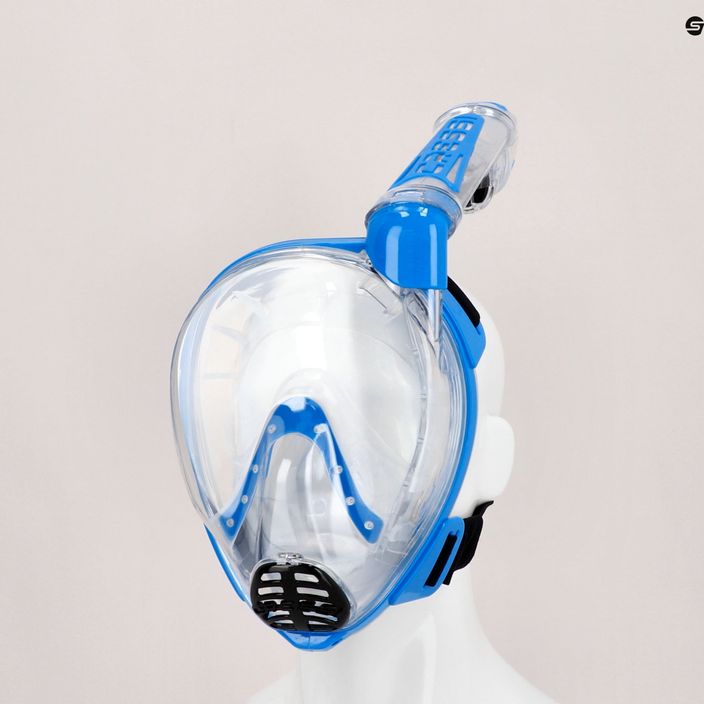 Maschera da snorkeling Cressi Duke Dry Full Face trasparente/blu 6