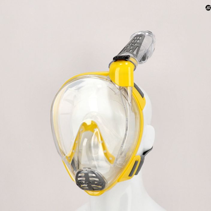 Maschera da snorkeling Cressi Duke Dry Full Face chiara/gialla 6