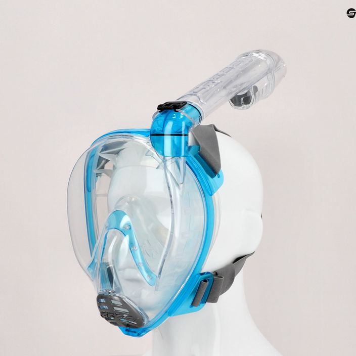 Maschera Cressi Baron Full Face per snorkeling trasparente/acquamarina 5