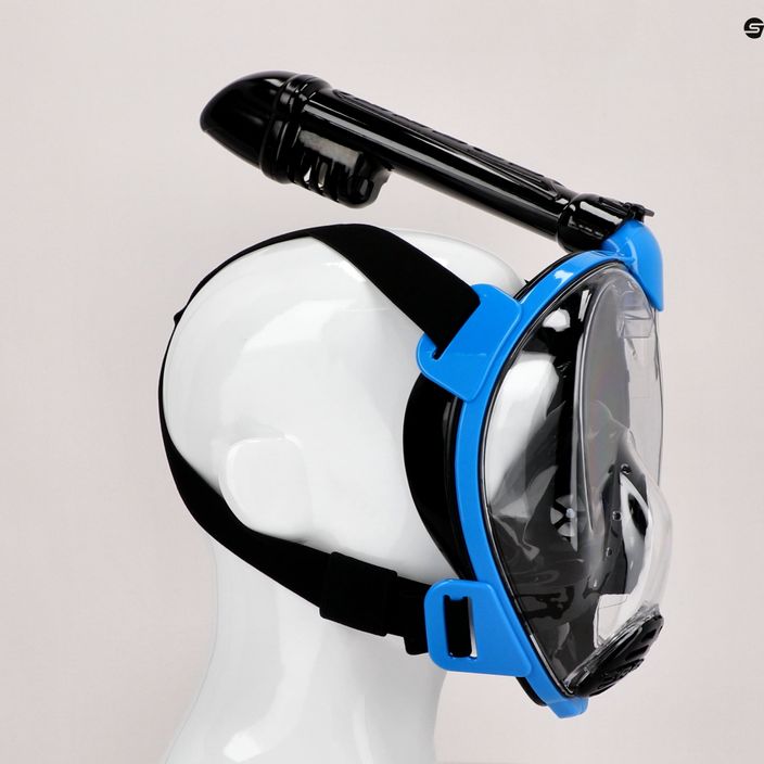 Maschera Cressi Baron Full Face per snorkeling nero/blu 6