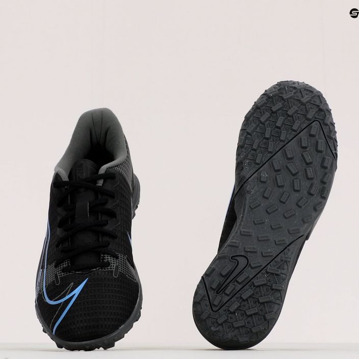 Scarpe da calcio per bambini Nike Vapor 14 Academy TF Jr nero/grigio ferro 10