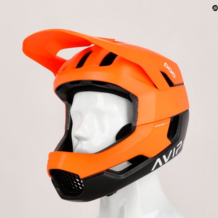 POC Otocon Race MIPS arancione fluorescente avip/nero uranio opaco casco da bici 13