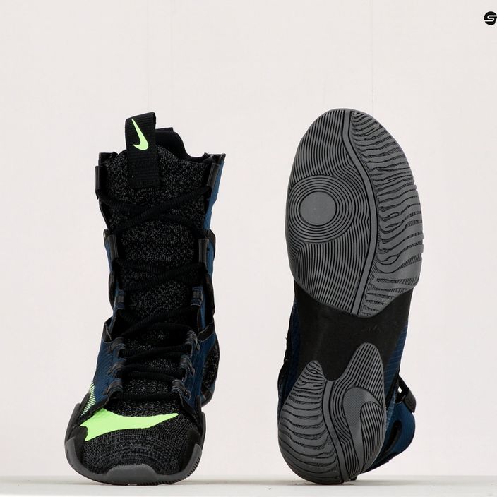 Scarpe da boxe Nike Hyperko 2 nero/grigio freddo metallizzato/blu 9