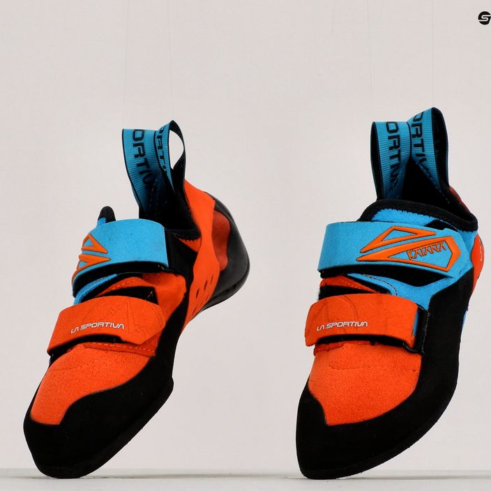 La Sportiva Katana, scarpetta da arrampicata color mandarino/blu tropicale 7