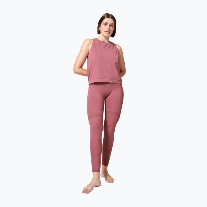 Casall leggings donna Essential Block senza cuciture a vita alta rosa minerale 2