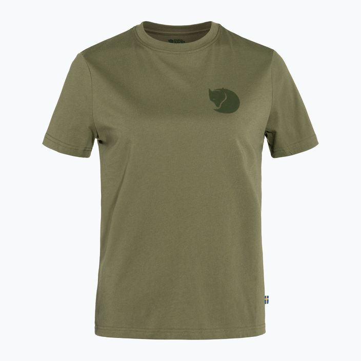 T-shirt trekking donna Fjällräven Fox Boxy Logo verde 3