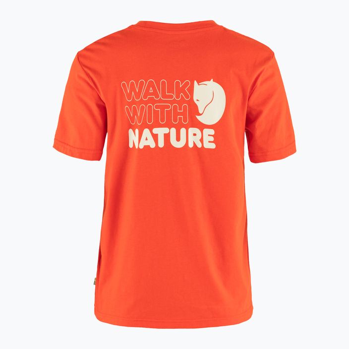 Maglietta Fjällräven Walk With Nature da donna, arancione fuoco 2