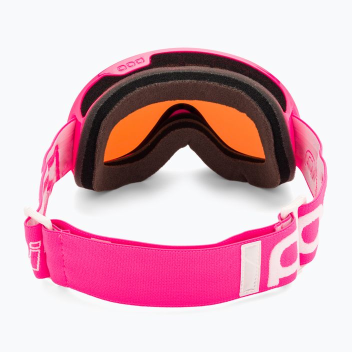 Occhiali da sci per bambini POC POCito Retina rosa fluorescente 3