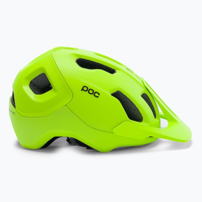 Casco da bici POC Axion SPIN giallo fluorescente/verde opaco 3