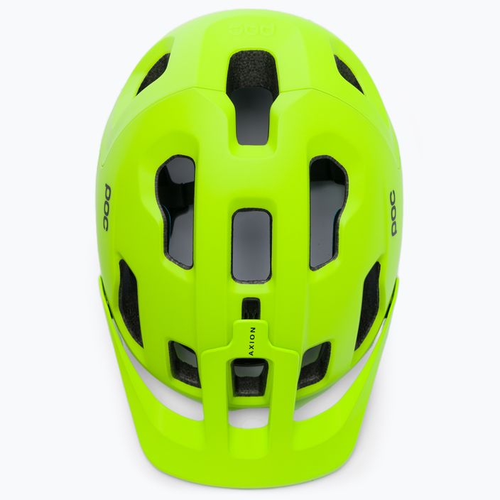 Casco da bici POC Axion SPIN giallo fluorescente/verde opaco 6