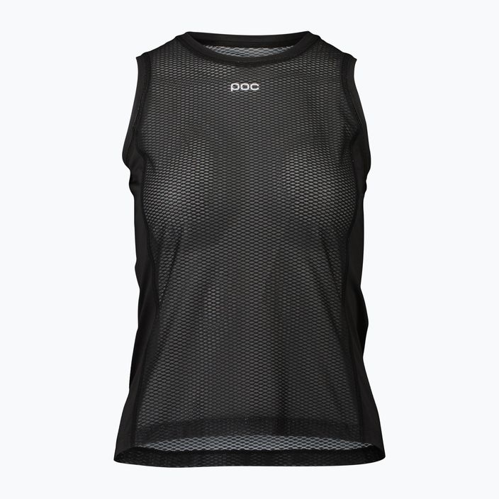 Felpa ciclismo donna POC Essential Layer Vest nero uranio