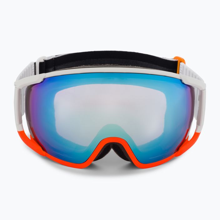 POC Zonula Clarity Comp occhiali da sci bianco/arancio fluorescente/blu specchiato 2