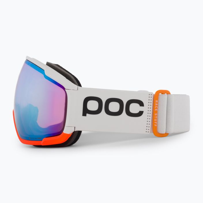 POC Zonula Clarity Comp occhiali da sci bianco/arancio fluorescente/blu specchiato 4