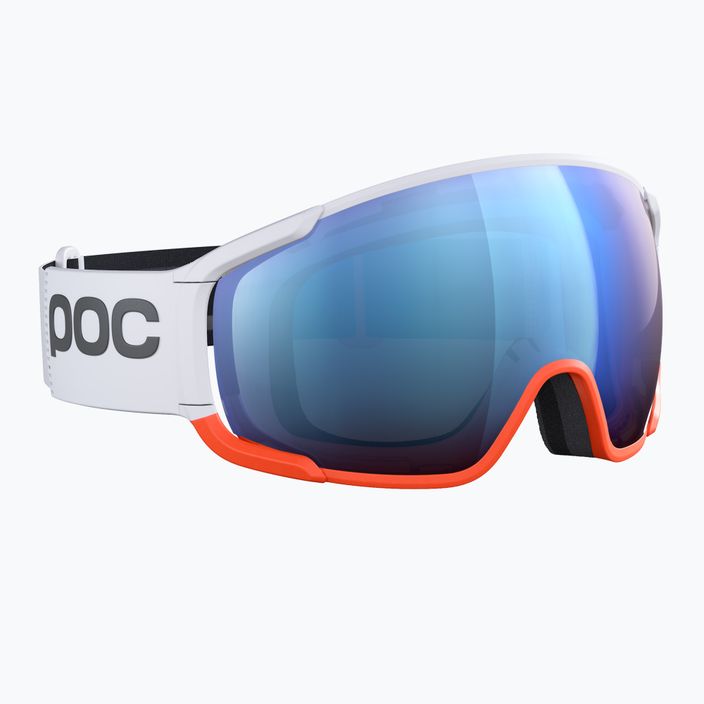 POC Zonula Clarity Comp occhiali da sci bianco/arancio fluorescente/blu specchiato 6