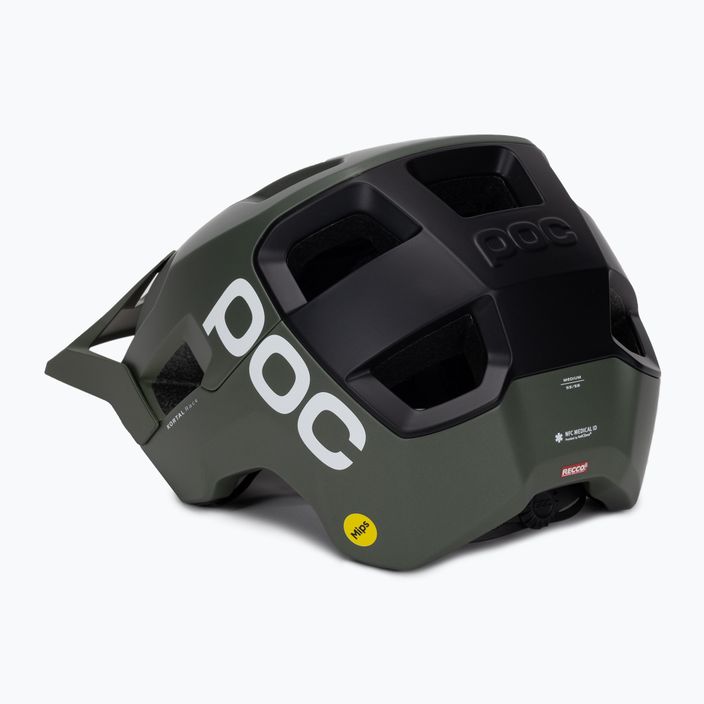POC Kortal Race MIPS casco da bici verde epidoto/nero uranio metallizzato/opaco 4