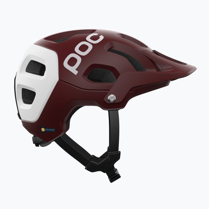 Casco MTB POC Tectal Race MIPS rosso granata/bianco idrogeno opaco 2