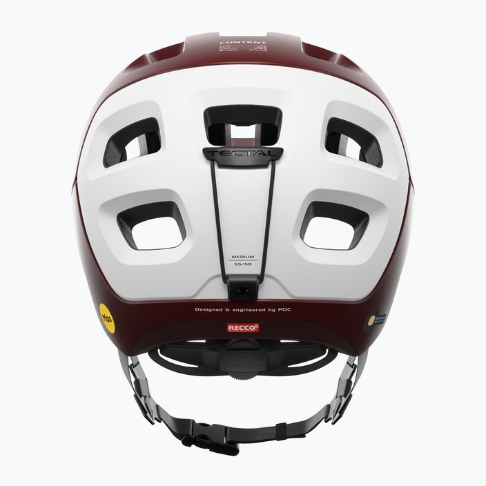 Casco MTB POC Tectal Race MIPS rosso granata/bianco idrogeno opaco 4