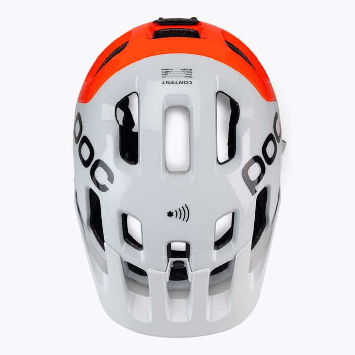 POC Tectal Race MIPS NFC idrogeno bianco/arancio fluorescente casco da bici avip 6