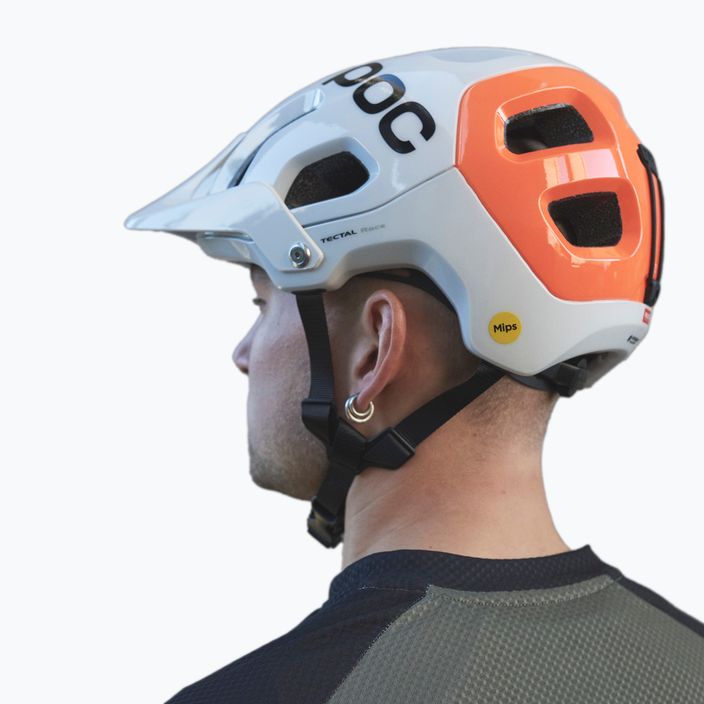 POC Tectal Race MIPS NFC idrogeno bianco/arancio fluorescente casco da bici avip 9
