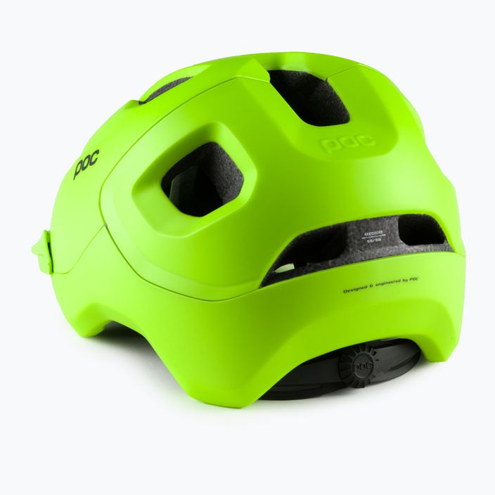 Casco da bici POC Axion giallo fluorescente/verde opaco 4