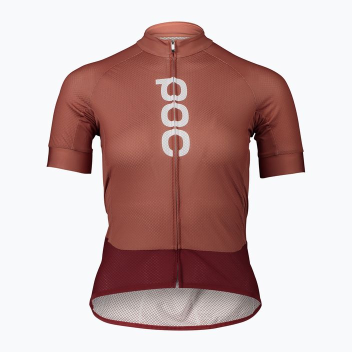 Maglia ciclismo donna POC Essential Road Logo sale himalayano/rosso granato 5