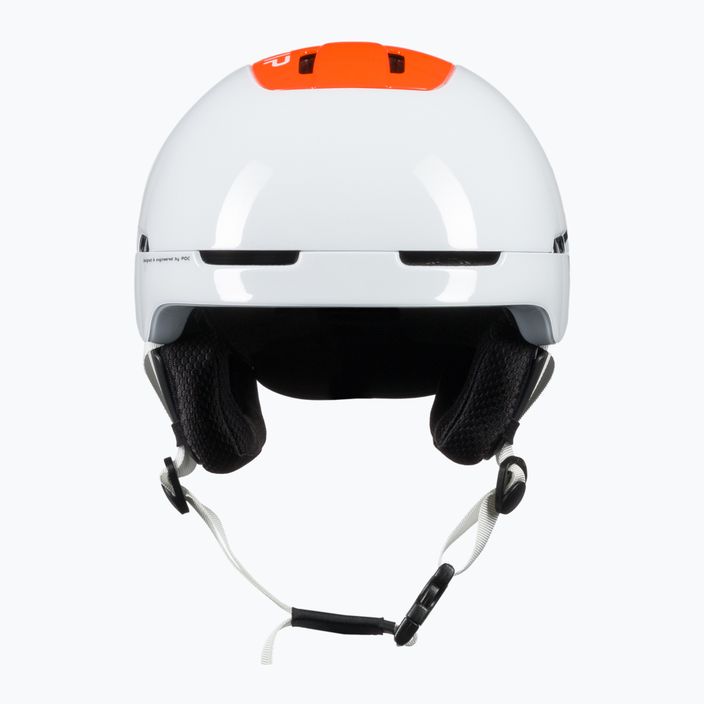 POC Obex BC MIPS casco da sci bianco idrogeno/arancio fluorescente avip 2