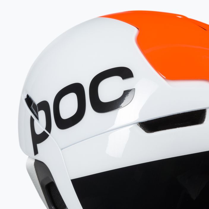 POC Obex BC MIPS casco da sci bianco idrogeno/arancio fluorescente avip 7