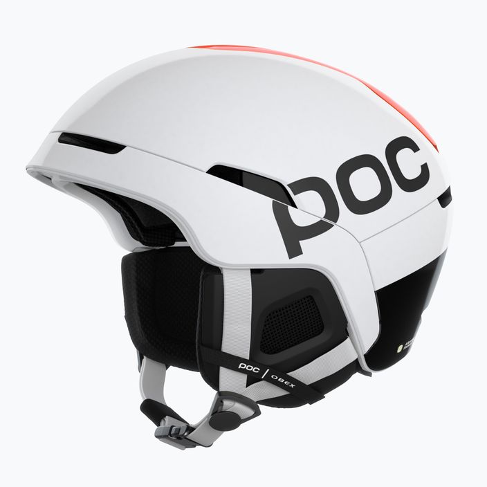 POC Obex BC MIPS casco da sci bianco idrogeno/arancio fluorescente avip 12